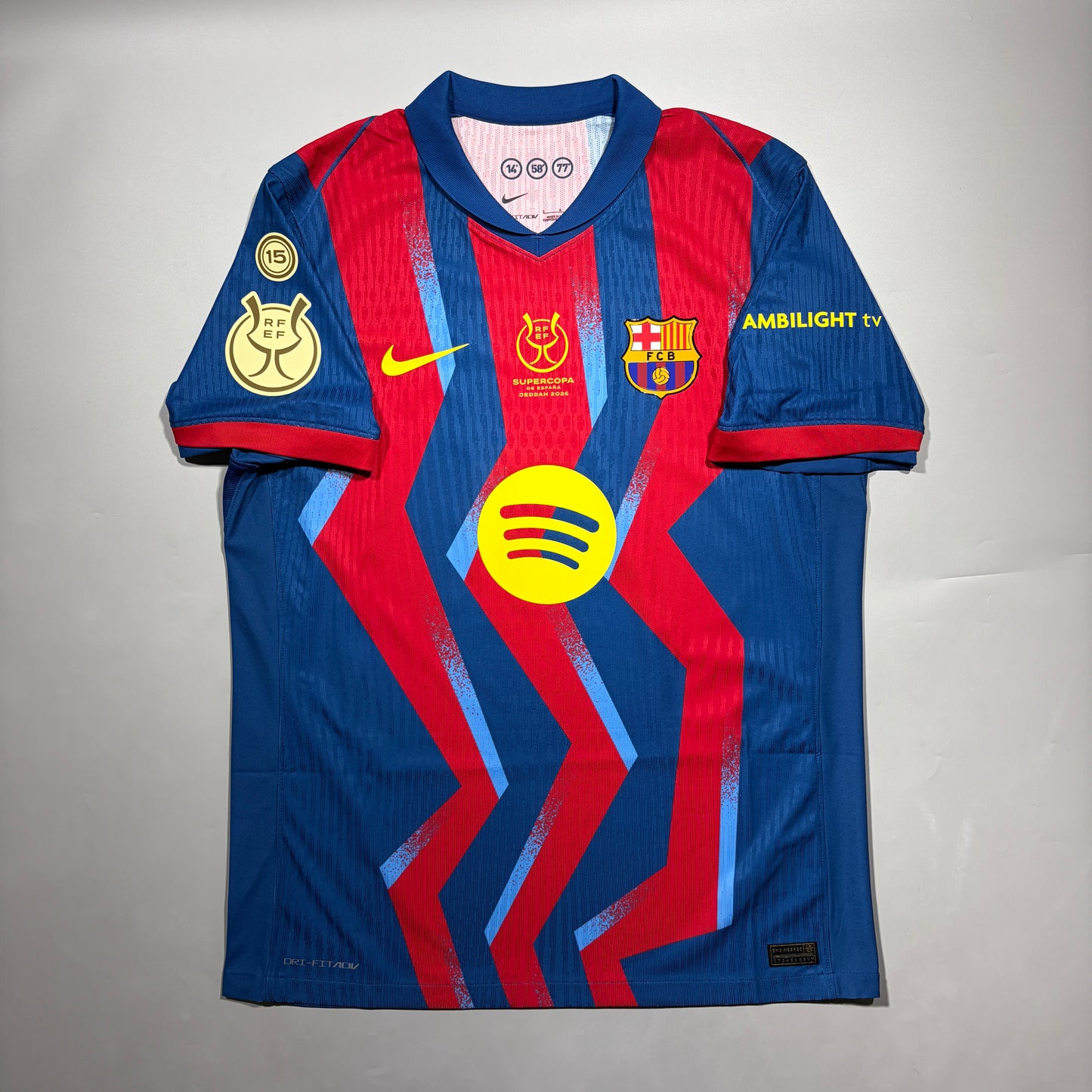 Official #10 Lamine Yamal 25/26 Barcelona 4th Authentic Shirt Supercopa