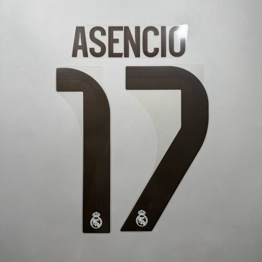 #17 Asencio 25/26 Real Madrid Home Name and Number set Official