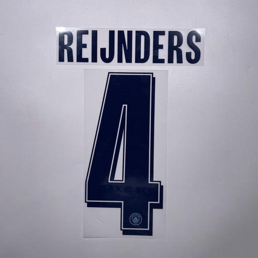 #4 Reijnders 25/26 Manchester City Home Name & Number set Club Font
