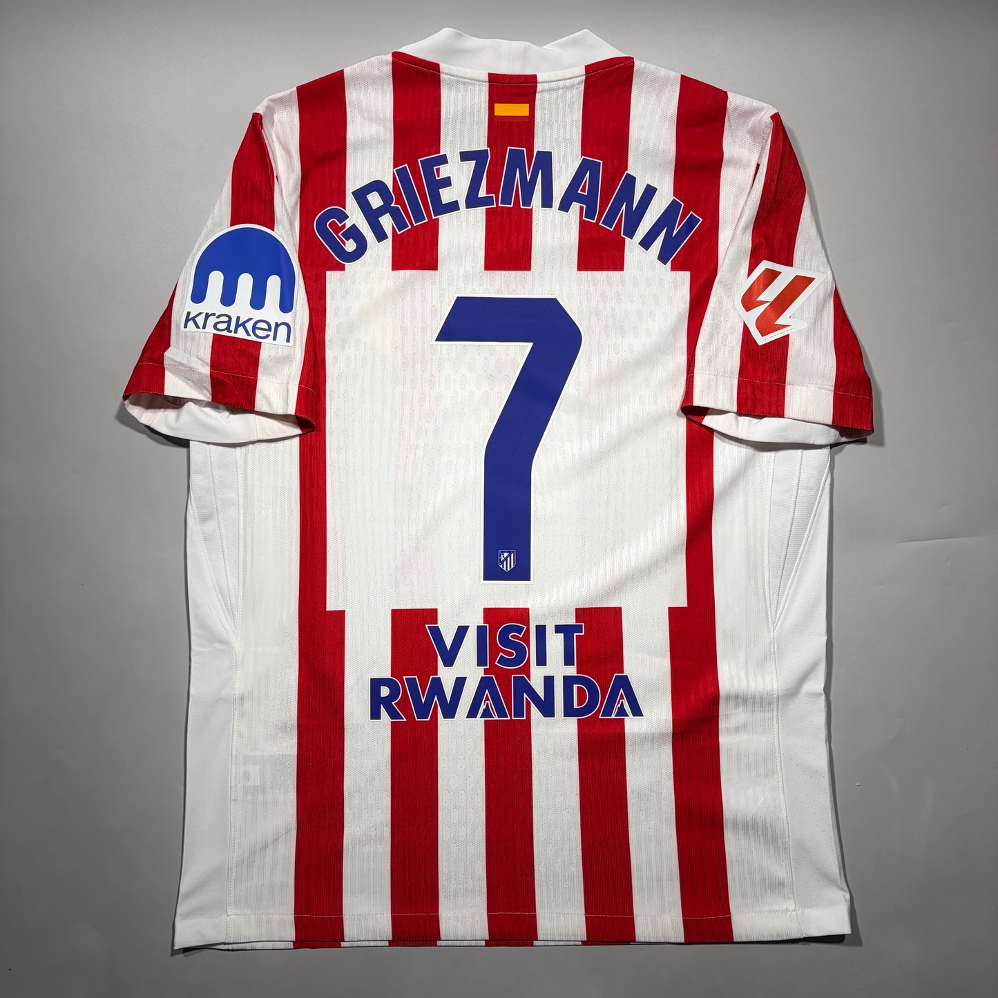Official #7 Griezmann 25/26 Atletico Madrid Home Authentic La Liga Shirt