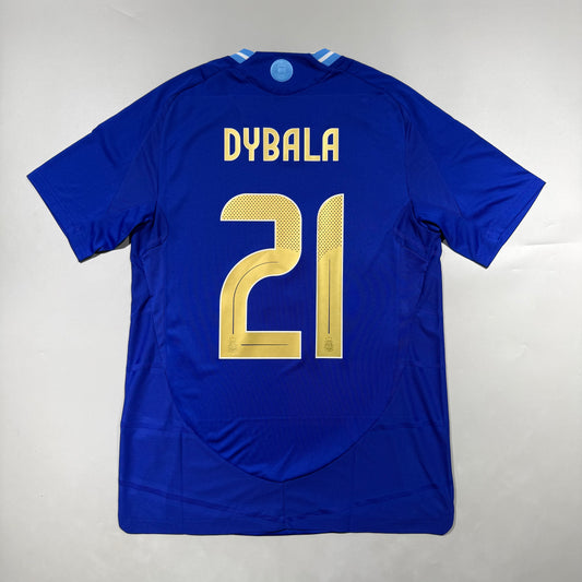 Official #21 Dybala 2024 Argentina Away Authentic Shirt Size M=JP:XL