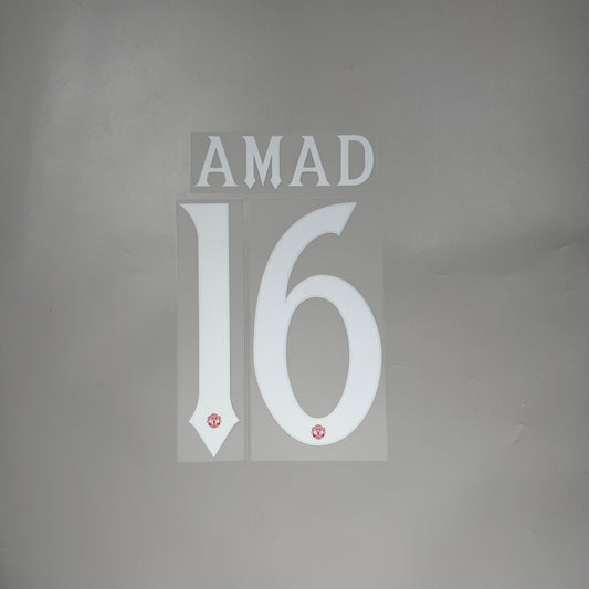 #16 Amad 25/26 Manchester United Home Name & Number set