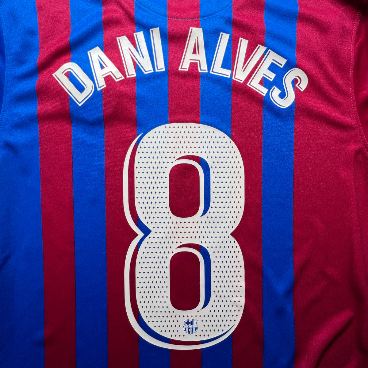 [Pre-Order] Official #8 Dani Alves 21/22 FC Barcelona Home Stadium Shirt La Liga Nike CV7891-428