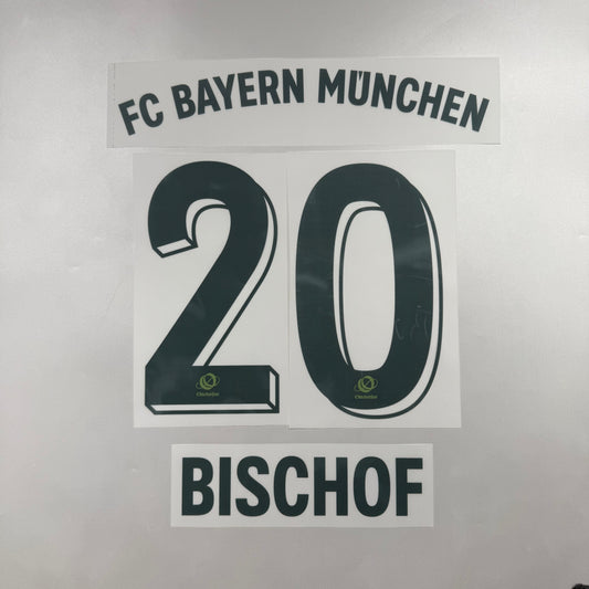 Official #20 Bischof 25/26 FC Bayern Munchen Name & Number set Oktoberfest Special Edition
