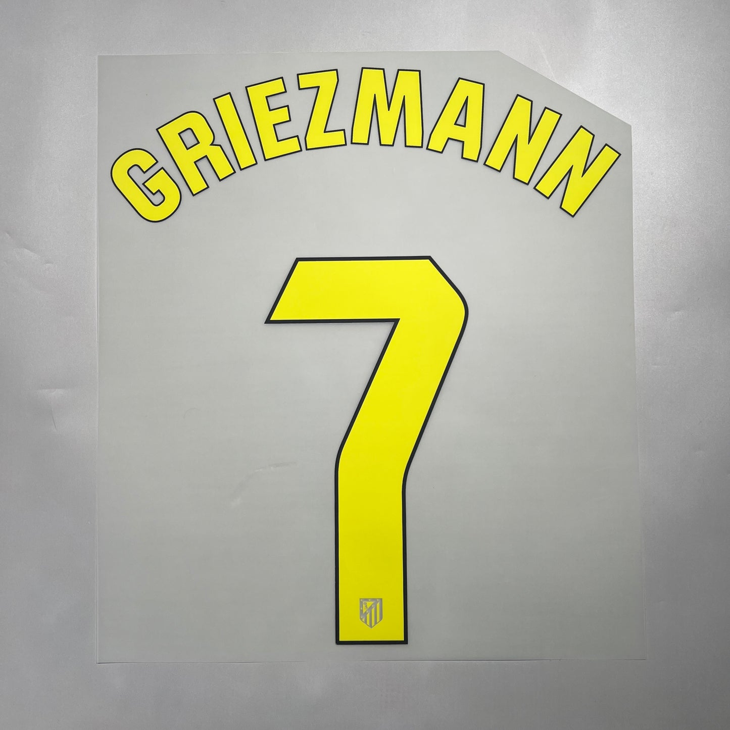 Official #7 Griezmann 25/26 Atletico Madrid Away Name & Number set La Liga font