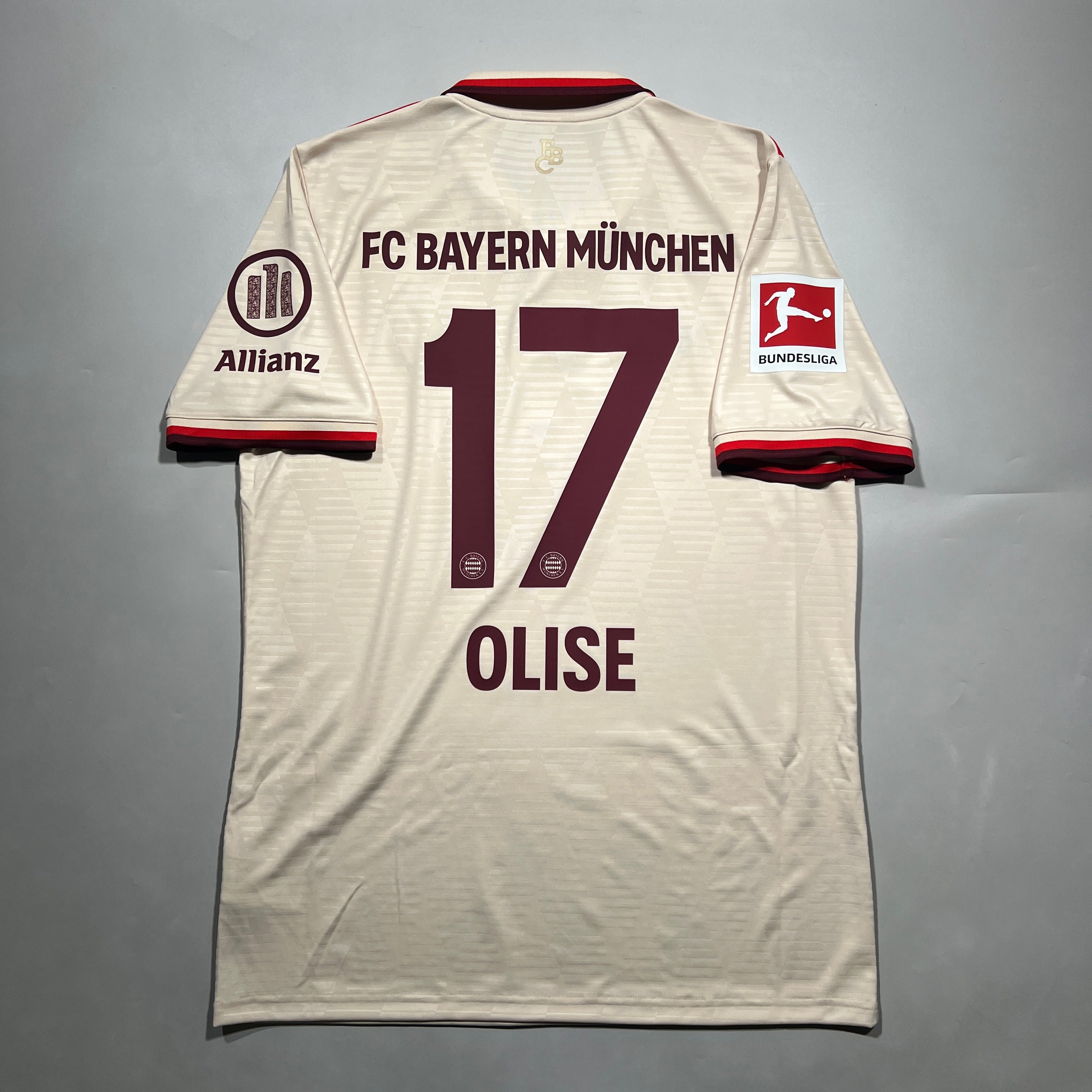 Official #17 Olise 24/25 Bayern Munich Home Stadium Shirt Size JP