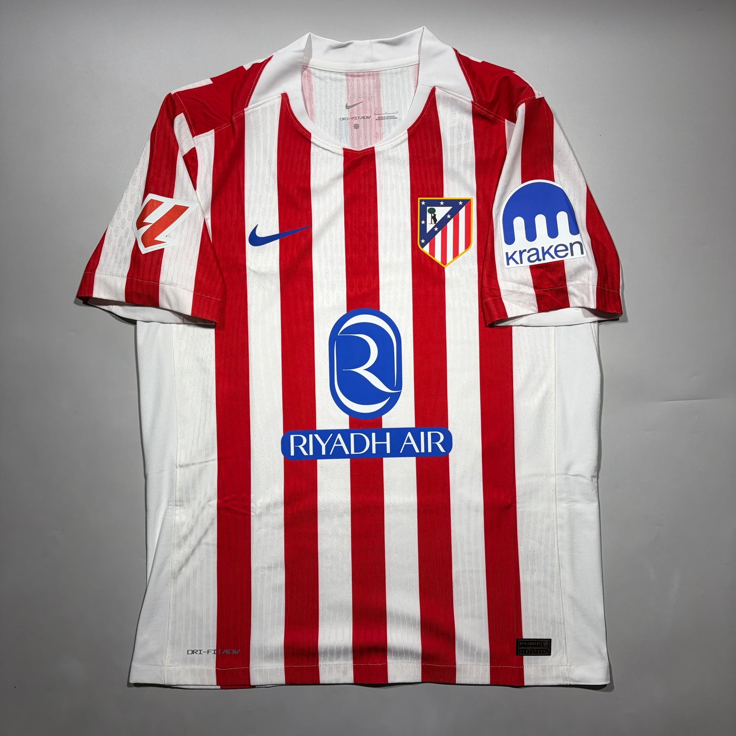 Official #7 Griezmann 25/26 Atletico Madrid Home Authentic La Liga Shirt