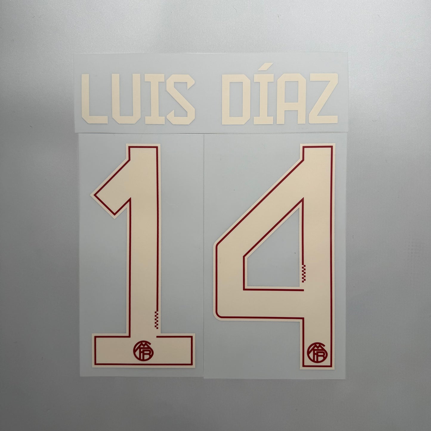 #14 Luis Diaz 25/26 FC Bayern Munchen 3rd Name & Number set