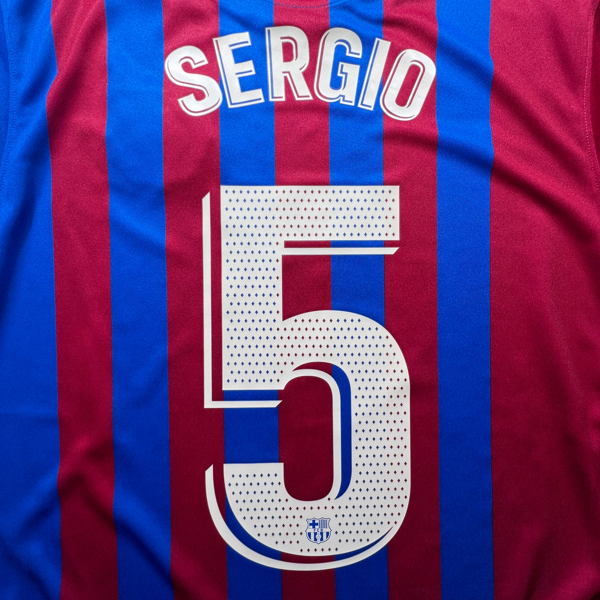[Pre-Order] Official #5 Sergio 21/22 FC Barcelona Home Stadium Shirt La Liga Nike CV7891-428