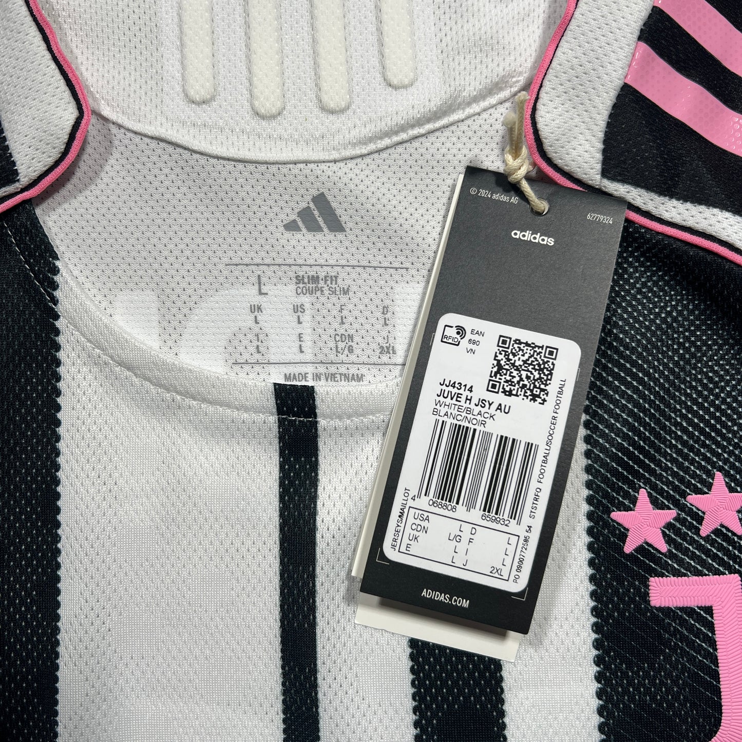 Official #10 Yildiz 25/26 Juventus Home Authentic Shirt Serie A EU Edition Size L（JP:2XL）