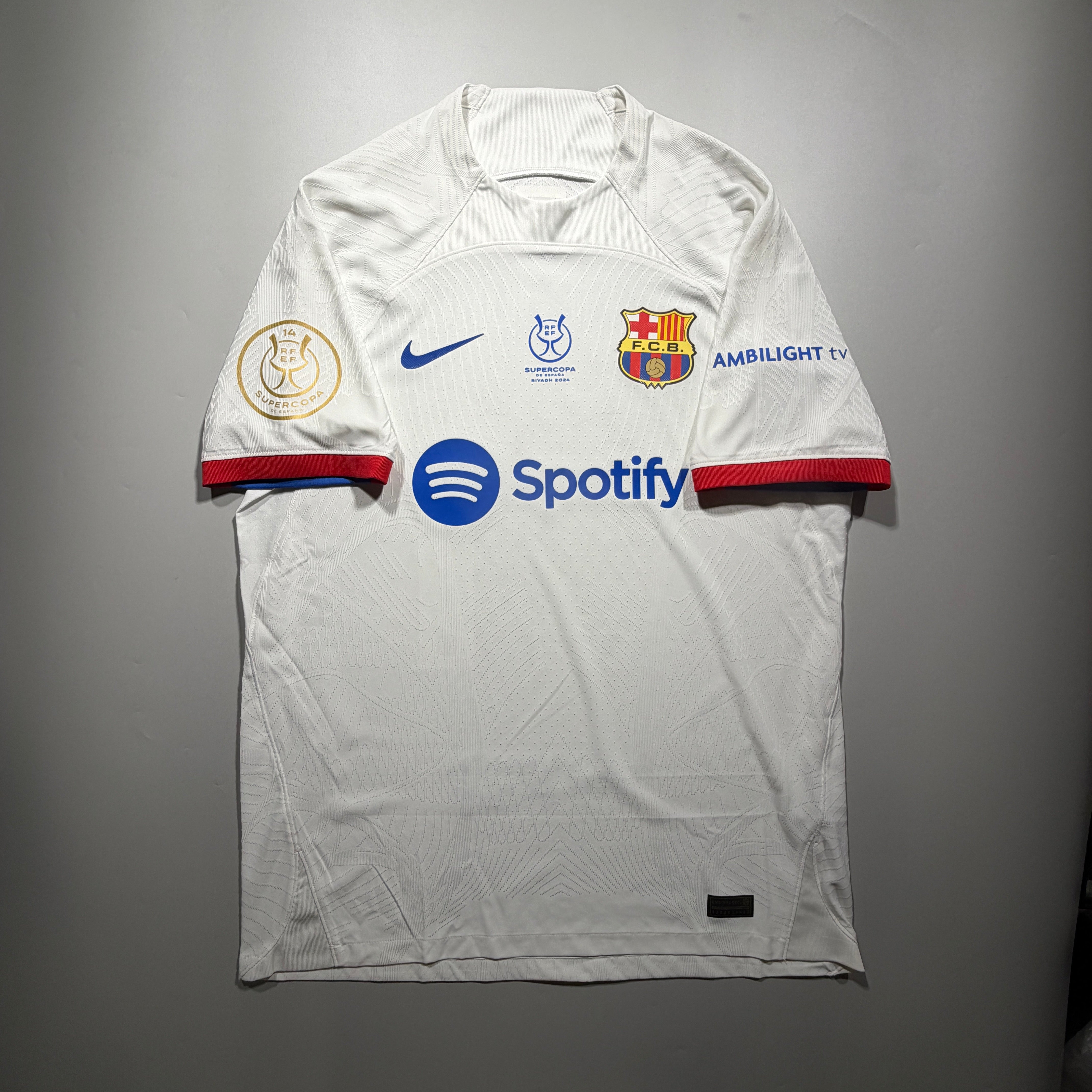 Official #21 F. De Jong 23/24 Barcelona Away Authentic Shirt