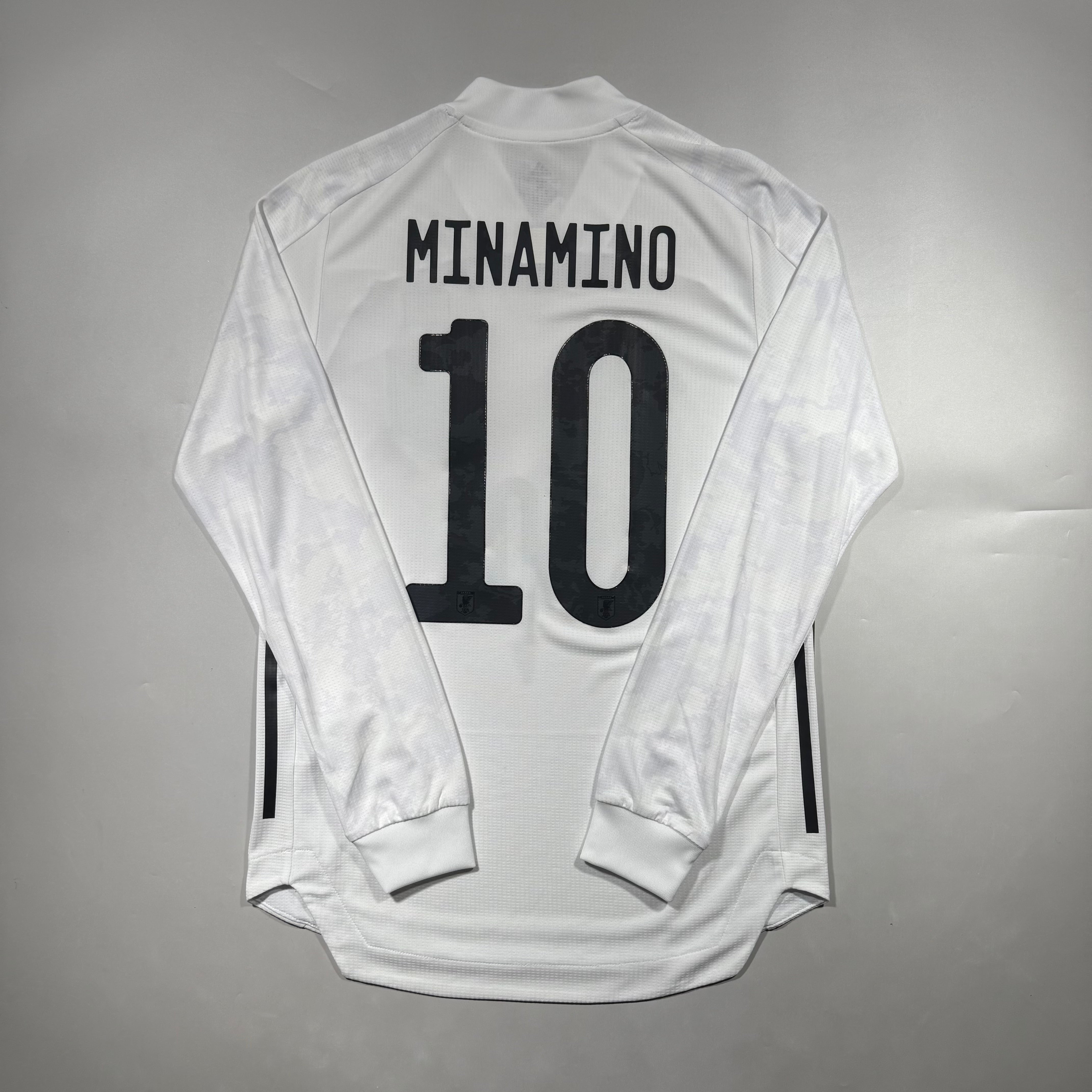 Official #10 Minamino 2020 Japan Away Authentic Shirt Long Sleeve