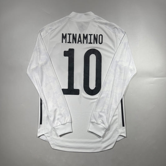 Official #10 Minamino 2020 Japan Away Authentic Shirt Long Sleeve Size S=JP:M