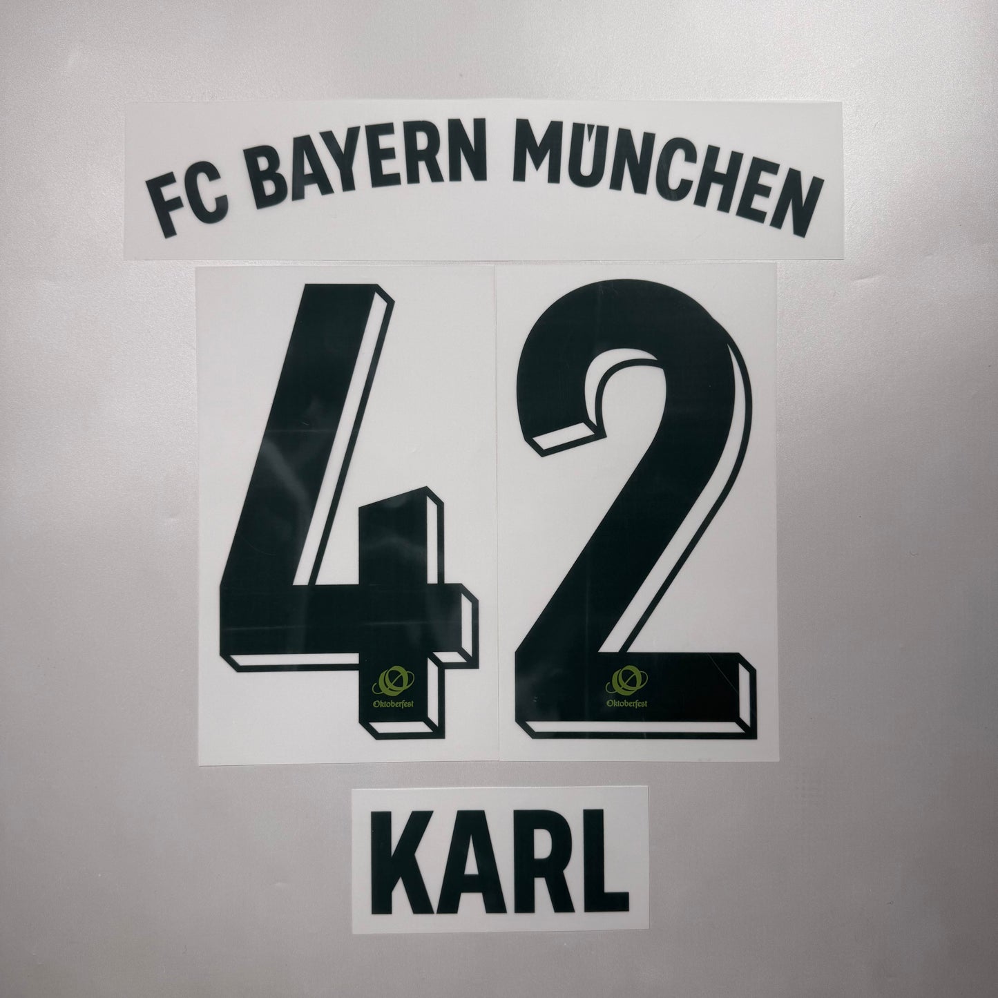 Official #42 Karl 25/26 FC Bayern Munchen Oktoberfest  Name & Number set + FC Bayern Munchen
