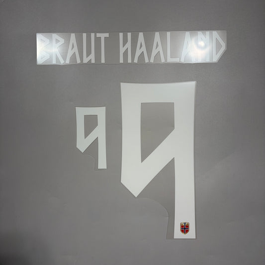 Official #9 Haaland 2026 Norway Home Name & Number set