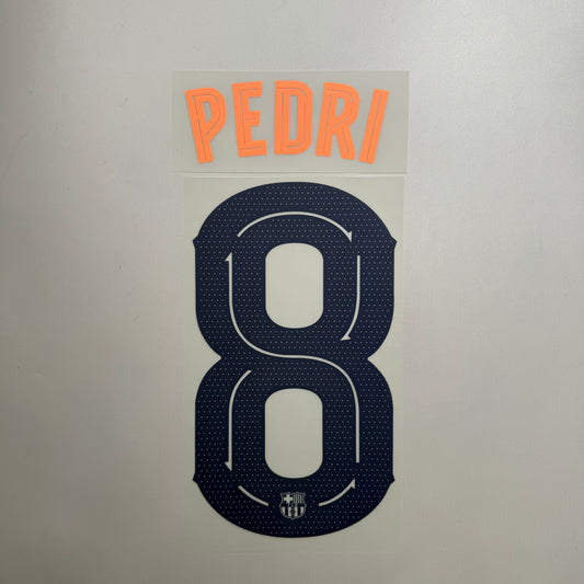 #8 Pedri 25/26 Barcelona 3rd Name & Number set Club Font