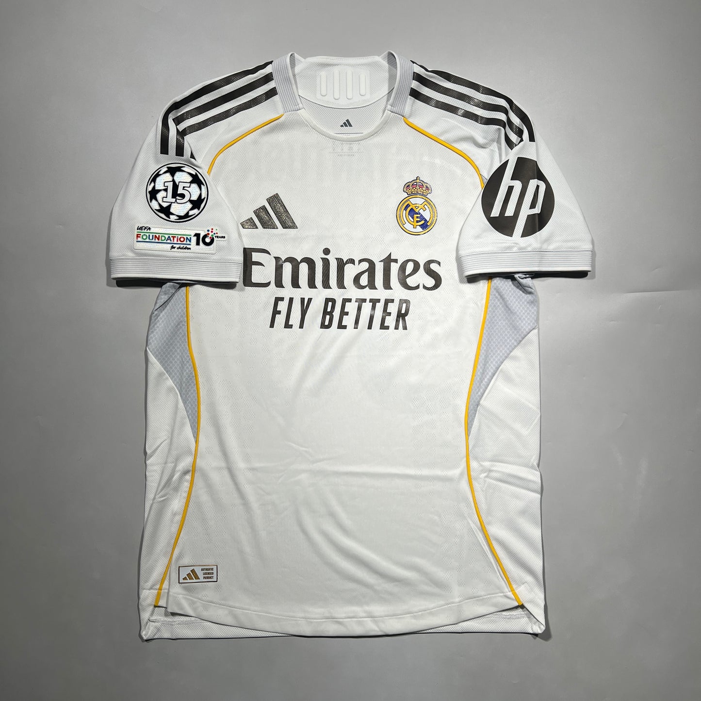Official #30 Mastantuono 25/26 Real Madrid Home Authentic Shirt Champions League Size M(JP:XL)