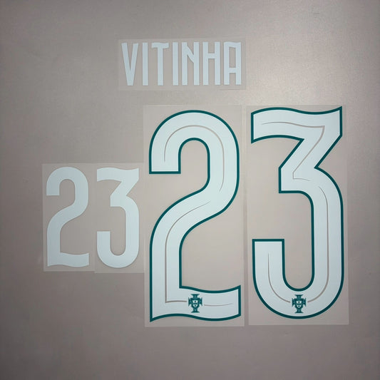 Official #23 Vitinha 2026 Portugal Home Name & Number set