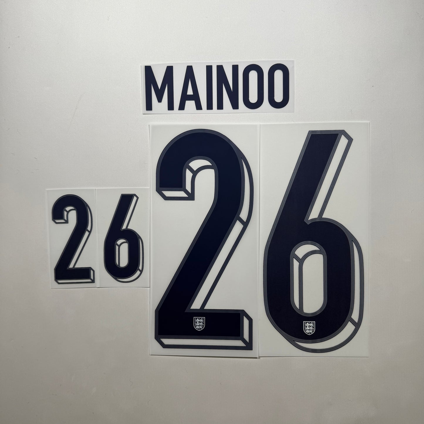 #26 Mainoo 2024 England Home Name & Number set