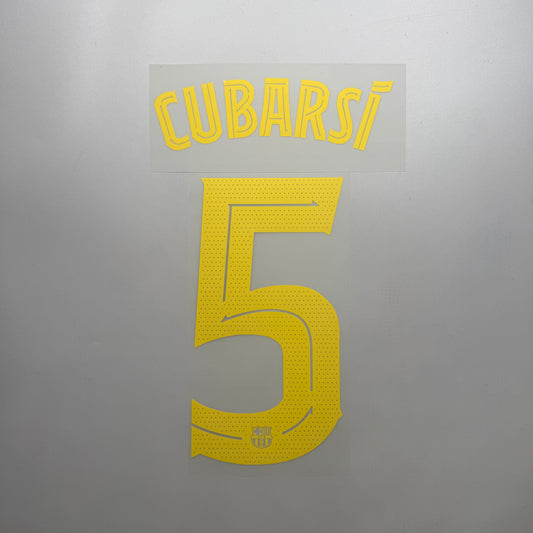 #5 Cubarsi 25/26 FC Barcelona Home Name & Number set Club Font Official