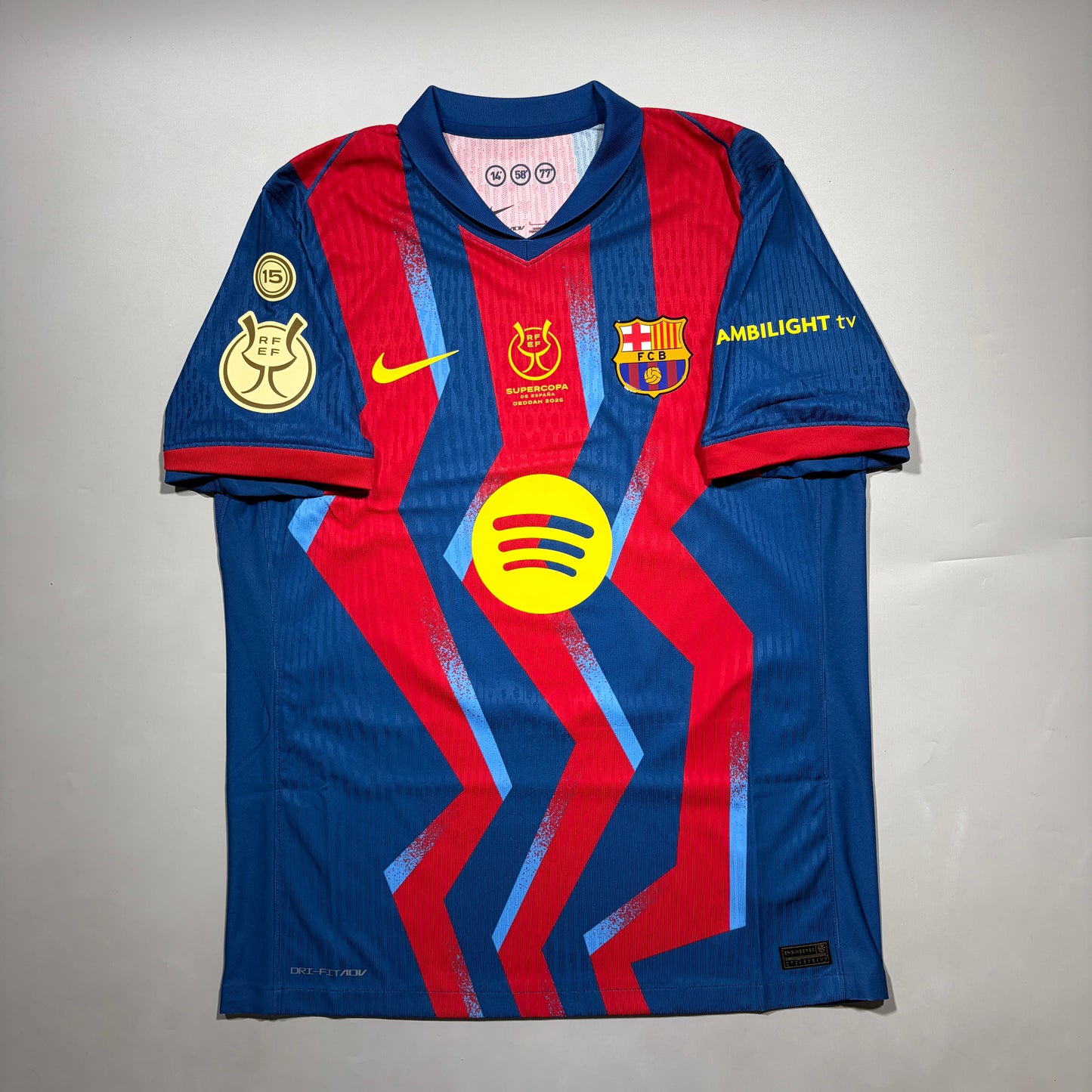 Official #8 Pedri 25/26 Barcelona 4th Authentic Shirt Supercopa Size L