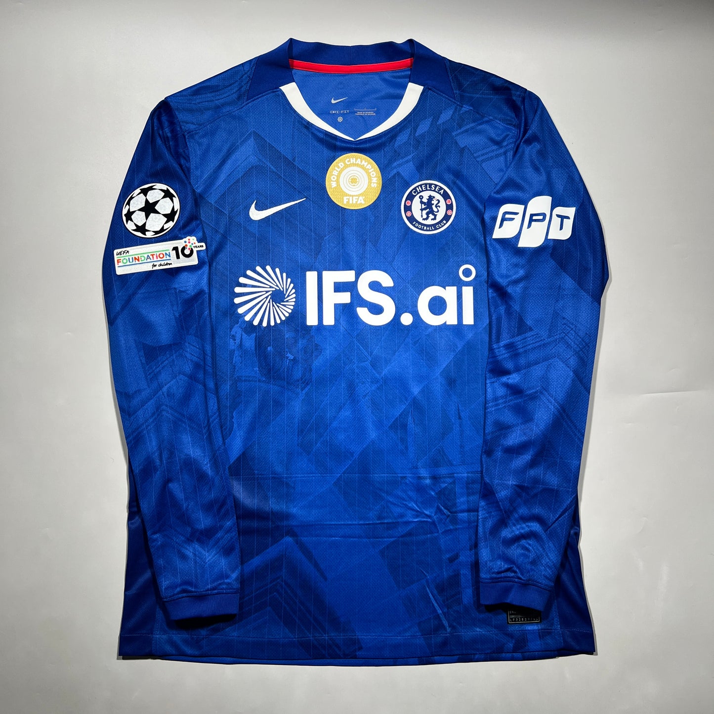 Official #25 Caicedo 25/26 Chelsea Home Stadium Shirt Long Sleeve Size L