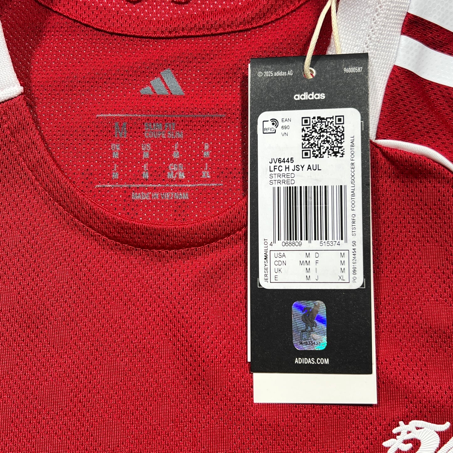 Official #11 M.Salah 25/26 Liverpool Home Authentic Shirt Long Sleeve UCL