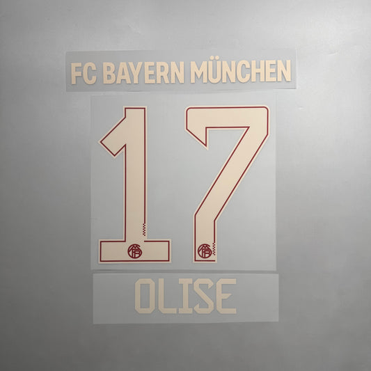 Official #17 Olise 25/26 FC Bayern Munchen 3rd Name & Number set