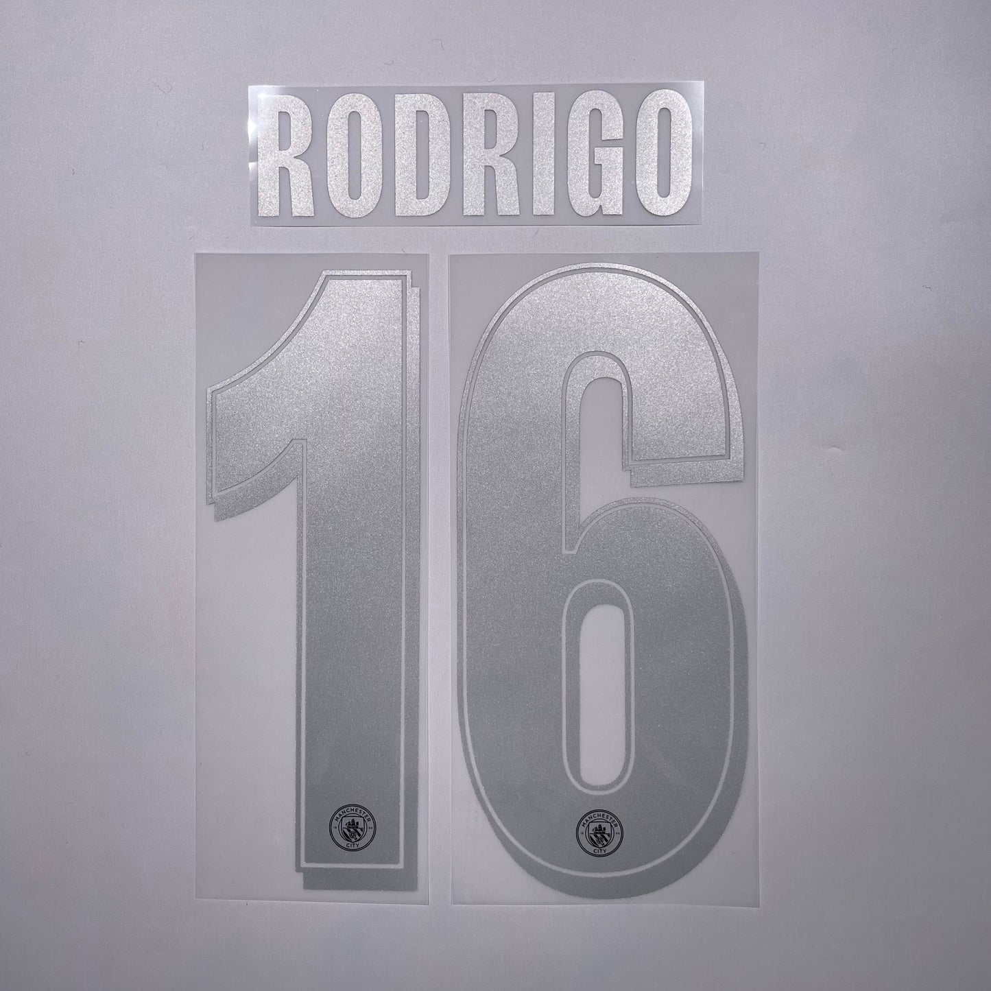#16 Rodrigo 25/26 Manchester City Away Name & Number set Club Font