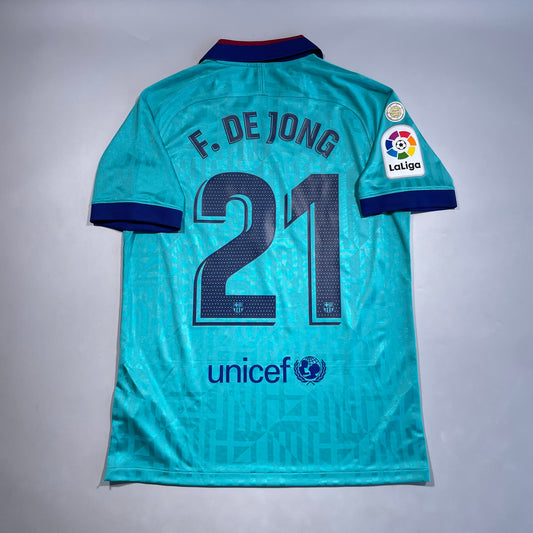 Official #21 F. De Jong 19/20 FC Barcelona 3rd Stadium Shirt Size M
