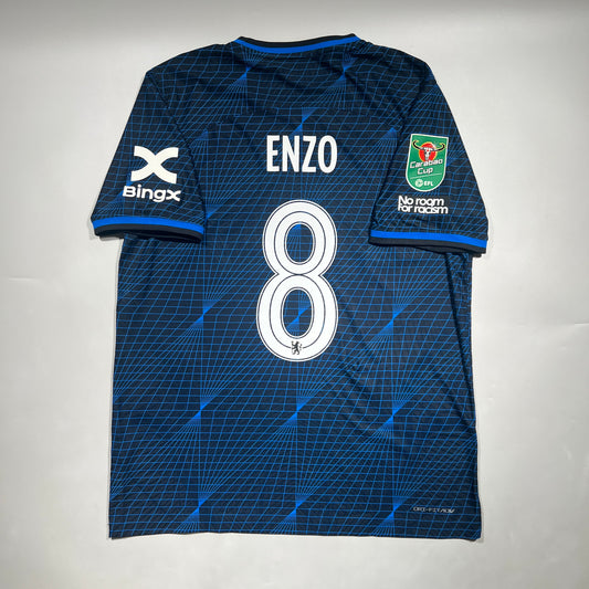 Official #8 Enzo 23/24 Chelsea Away Authentic shirt Carabao Cup Size XL