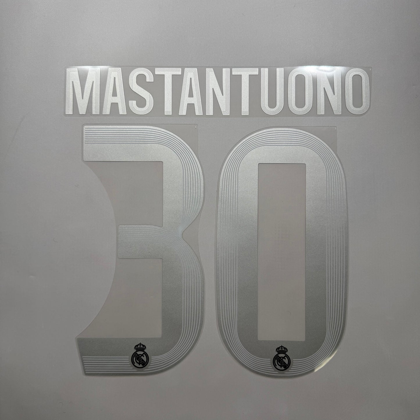 #30 Mastantuono 25/26 Real Madrid Away Name and Number set Official