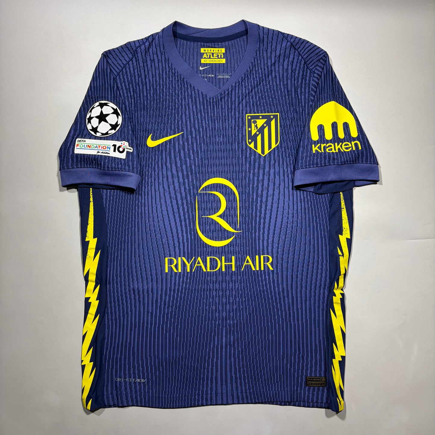 Official #7 Griezmann 25/26 Atletico Madrid Away Authentic Shirt CL