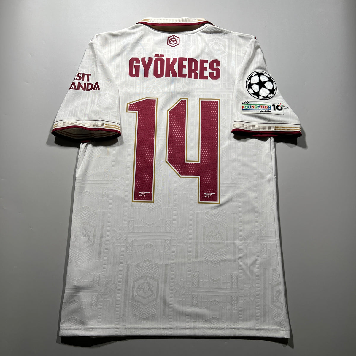 Official #14 Gyokeres 25/26 Arsenal Third Authentic Shirt EU Edition Size S (JP:M) Adidas JI9554