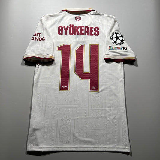 Official #14 Gyokeres 25/26 Arsenal Third Authentic Shirt EU Edition Size S (JP:M) Adidas JI9554