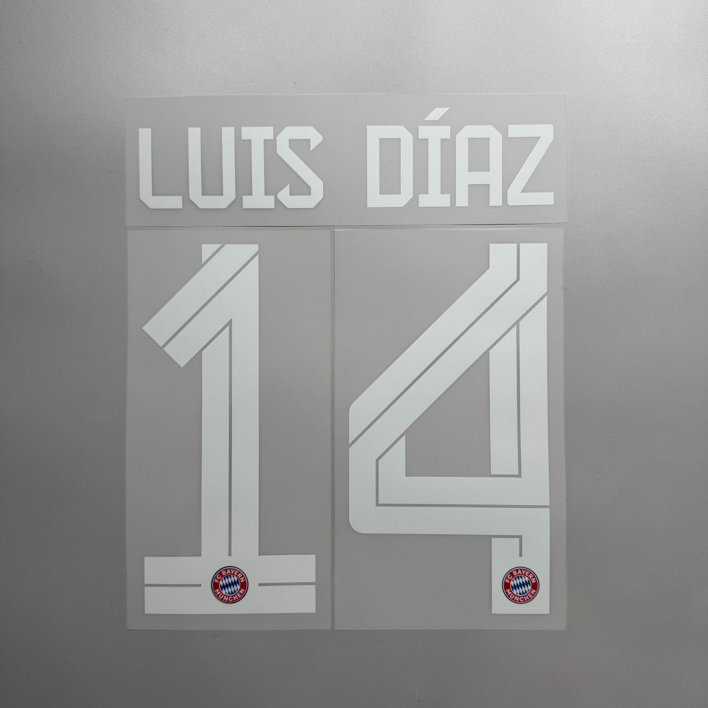 #14 Luis Diaz 25/26 Bayern Munchen Home Name & Number set Official