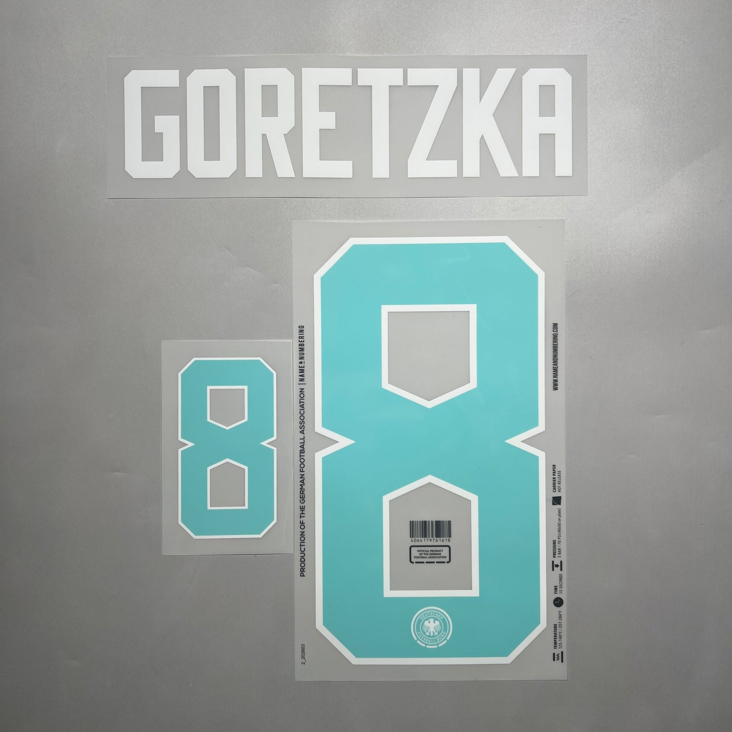 Official #8 Goretzka 2026 Germany Away Name & Number set