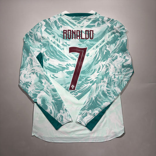 Official #7 Ronaldo 2026 Portugal Away Authentic Shirt Long Sleeve