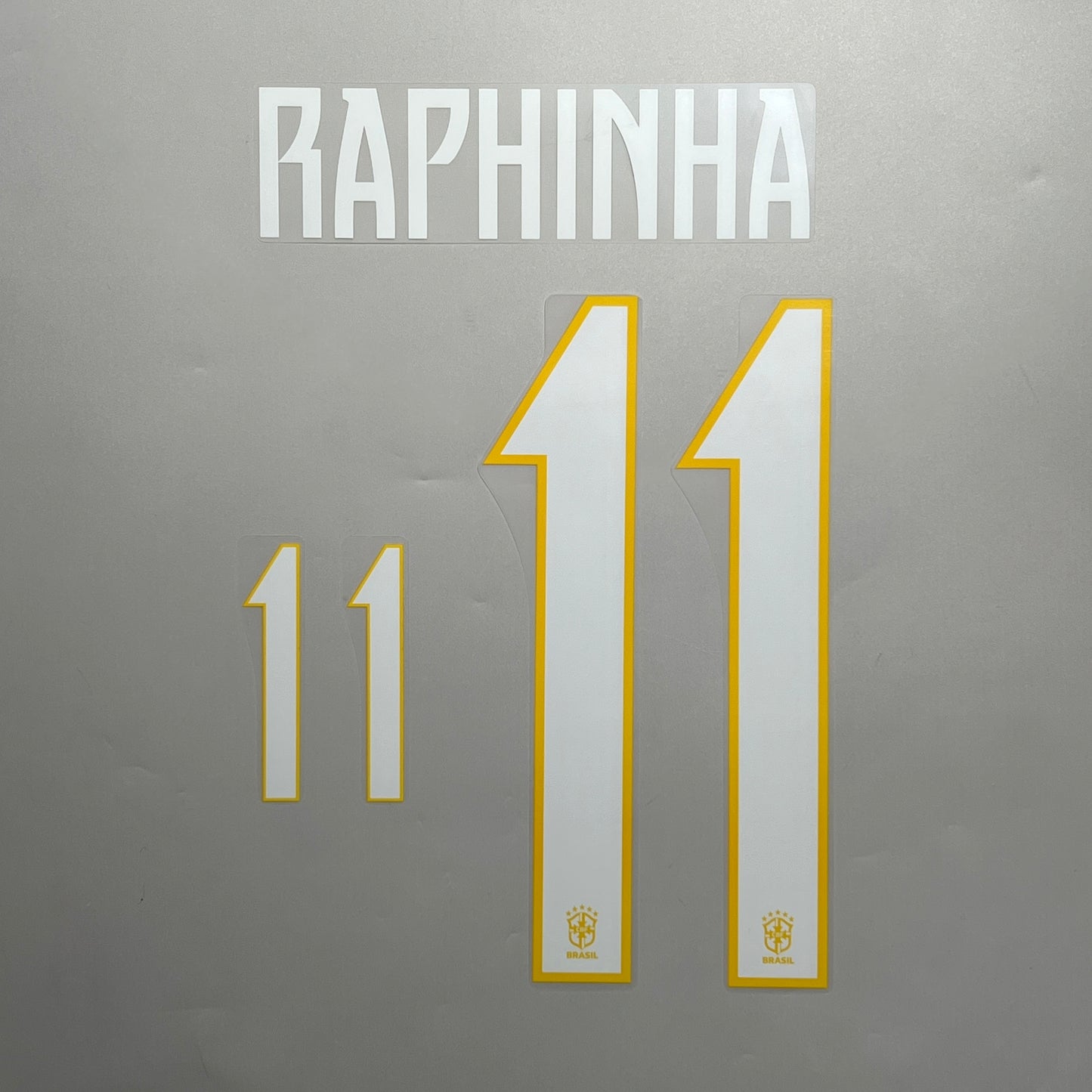 Official #11 Raphinha 2026 Brazil Away Name & Number set