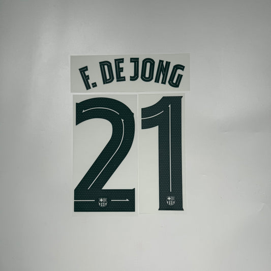 #21 F.De Jong 25/26 FC Barcelona Away Name & Number set