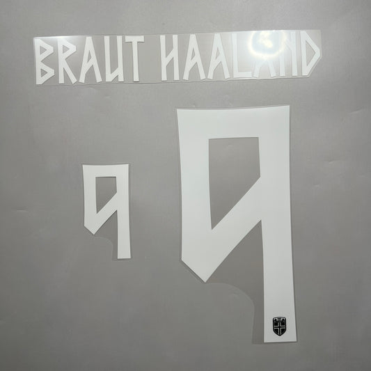 Official #9 Haaland 2026 Norway Away Name & Number set