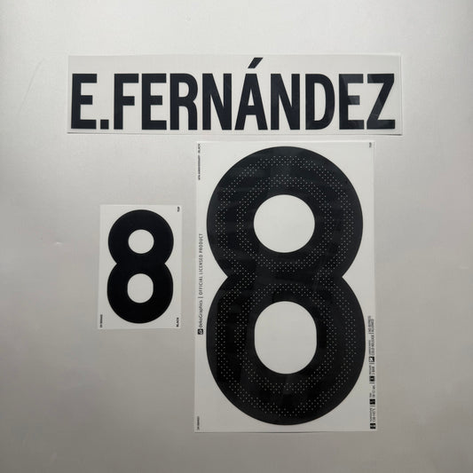 #8 E. Fernandez 2024 Argentine 50th Anniversary Home Name & Number set Official