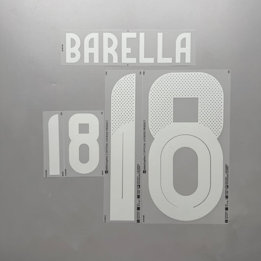 #18 Barella 2024 Italy Home Name & Number set