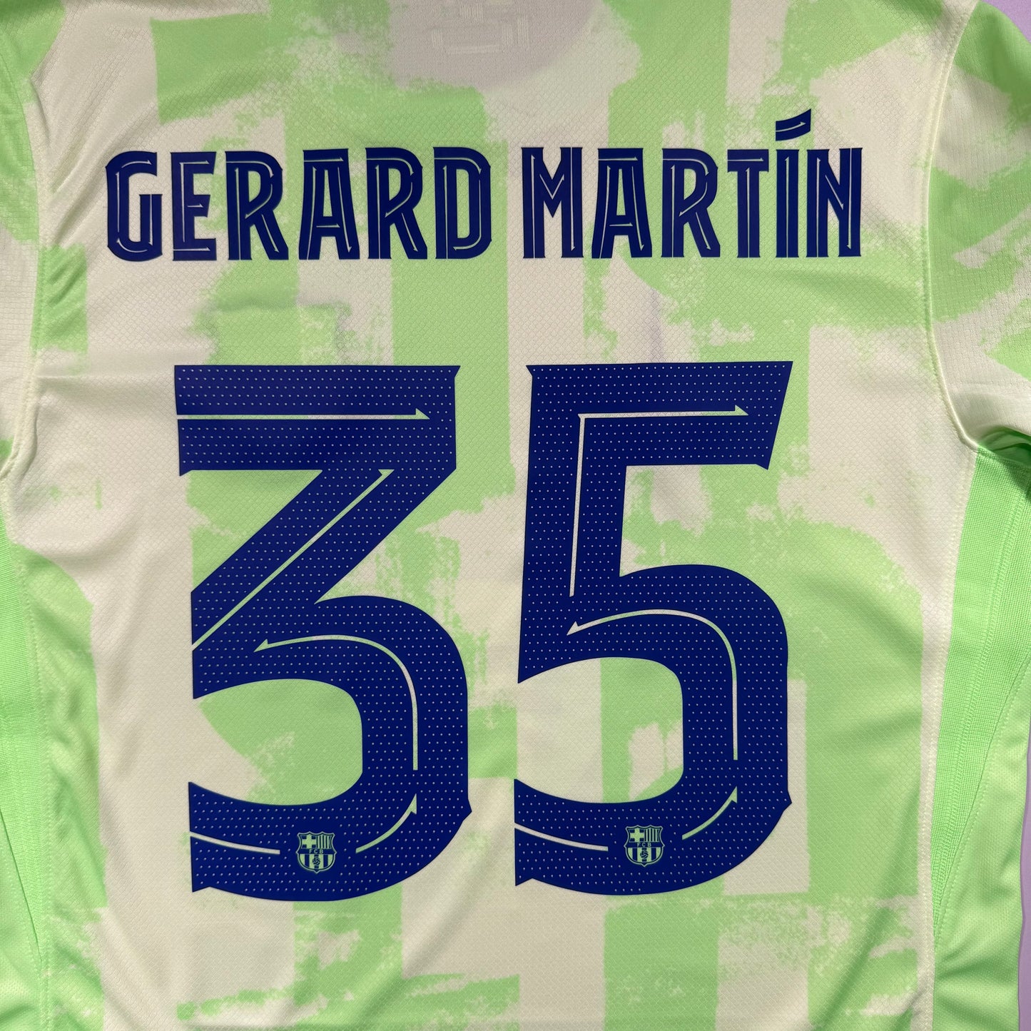 Official #35 Gerard Martin 24/25 FC Barcelona 3rd Stadium Shirt Champions League Size M