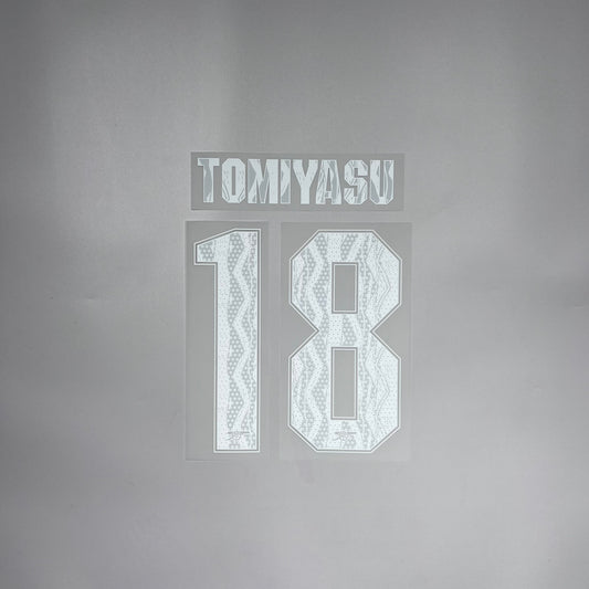 #18 Tomiyasu | 24-25 Arsenal Away Name & Number set
