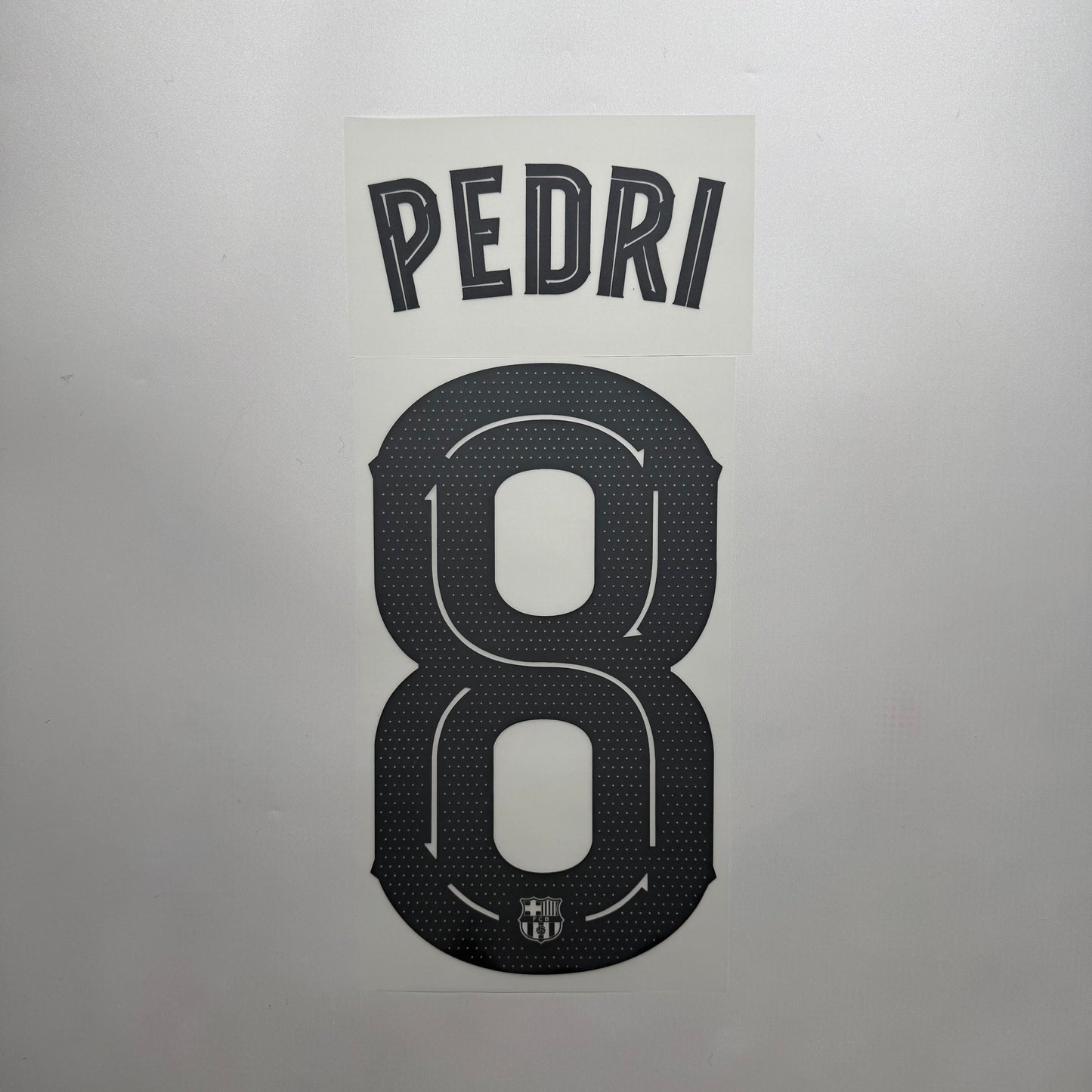 #8 Pedri 25/26 FC Barcelona Away Name & Number set Club Font Official