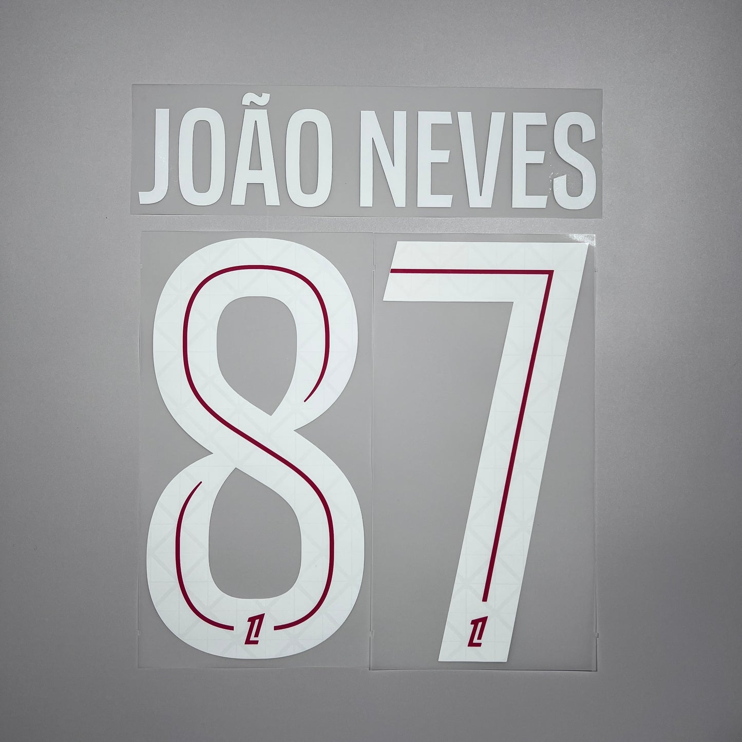 Official #87 Joao Neves 25/26 Paris Saint-Germain (PSG) Home Name & Number set Club Font
