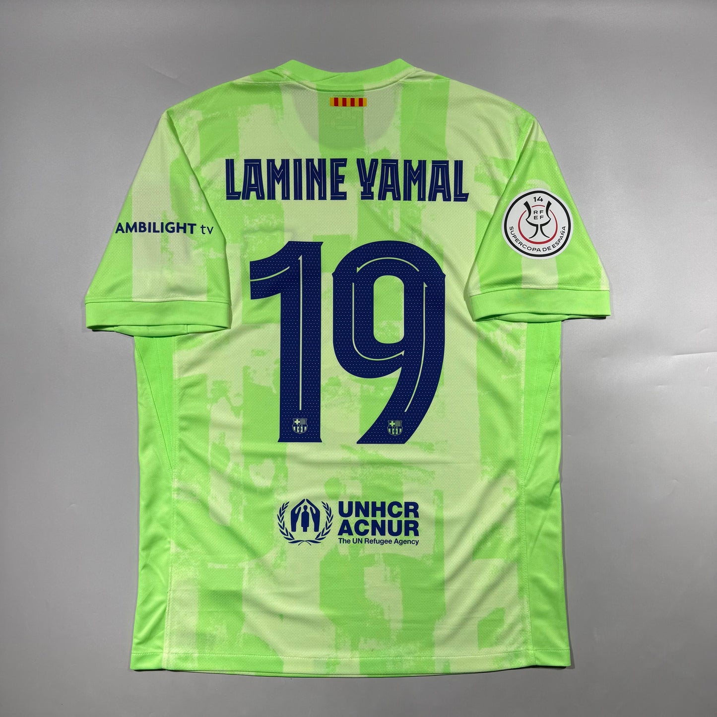 Official #19 Lamine Yamal 24/25 FC Barcelona 3rd Stadium Shirt Supercopa Size M
