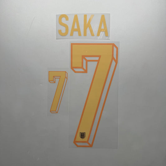 #7 Saka 2024 England Away Name & Number set