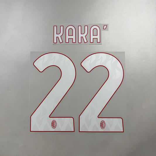 Official #22 Kaka 25/26 AC Milan Home Name and Number set